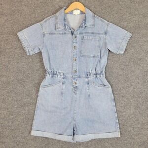 Light-Wash Denim Shorts Romper🌼 Wish-List Brand -‎ Size Medium